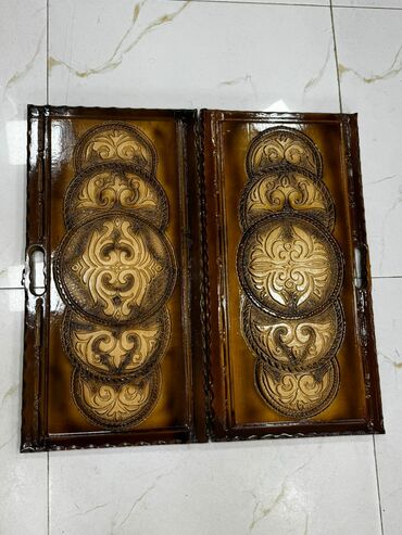 Masaüstü oyunlar: Əl işı taxta tavla dəsti - Material: bərk ağacdan oyma üsulu ilə — 11