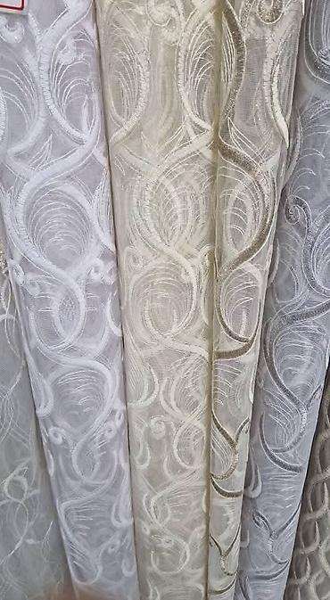 Zavese i draperije: Zavese od tila sa bogatim vezom - Materijal: proziran til (mrežasta — 26