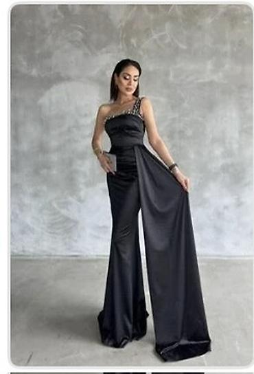 kombinezon satisi: Qadın gecə kombinezonu – elegant qara rəng - Model: birqol — 1