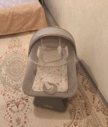 кресло качалка для ребенка: Балдар үчүн шезлонг, Электромобиль, Башка материал, түсү - Боз