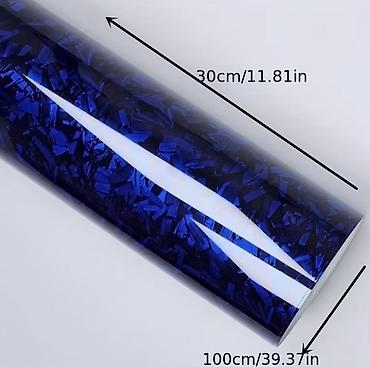 velosiped diski: Mavi “forged carbon” effektli vinil plyonka - Rəng və naxış: Dərin — 1