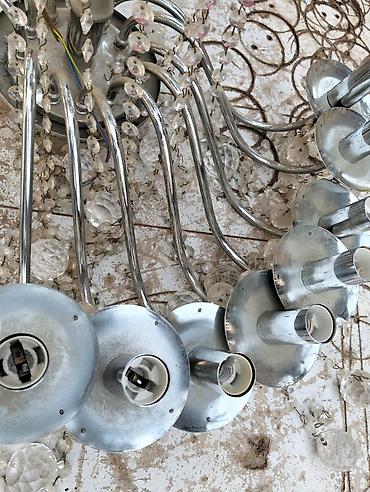 İşıqlandırma: Çılçıraq, 10 və daha çox lampa, Metal — 3