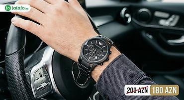 irşad saatlar: Yeni, Qol saatı, Emporio Armani, rəng - Qara — 1