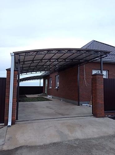 Навесы: Навес, Односкатный, Металл, Поликарбонат, Установка — 8