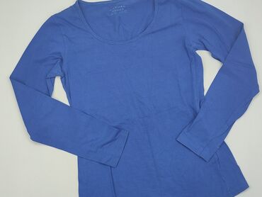 niebieska bluzki z bufiastymi rękawami: Blouse, L (EU 40), condition - Good