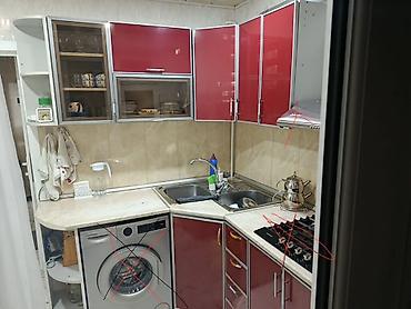 Mətbəx mebel dəsti – qırmızı/parlaq fasadlı, alüminium/profil