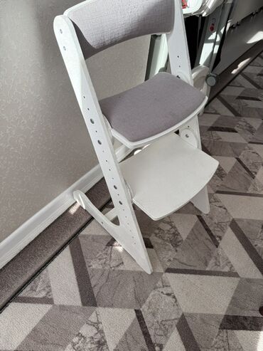 санта клаус форма для детей: Растущий стул, Дерево, цвет - Белый