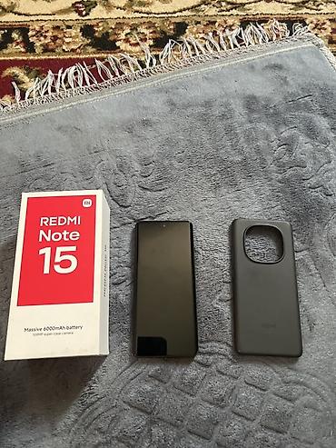 techno camon: Redmi, Redmi Note 15, Б/у, 256 ГБ, цвет - Черный, 2 SIM — 2