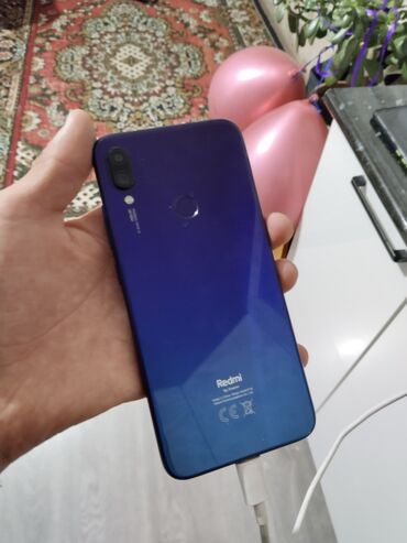 телефон 32гб: Xiaomi, Redmi Note 7, Б/у, 32 ГБ, цвет - Синий, 2 SIM
