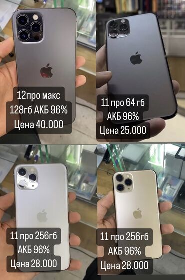 Apple iPhone: IPhone 11 Pro, 256 ГБ, Защитное стекло, Чехол, 96 %
