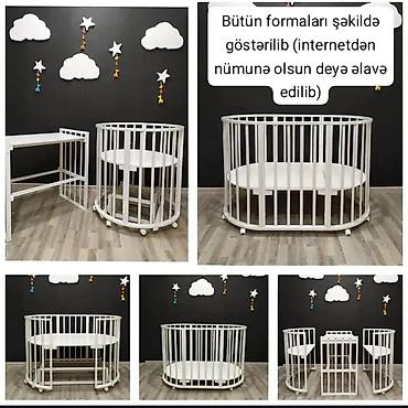 beşiyler: Oğlan və qız üçün, İşlənmiş, Yumru, Beşik, Matras ilə, Yellənmə mexanizmi ilə — 1