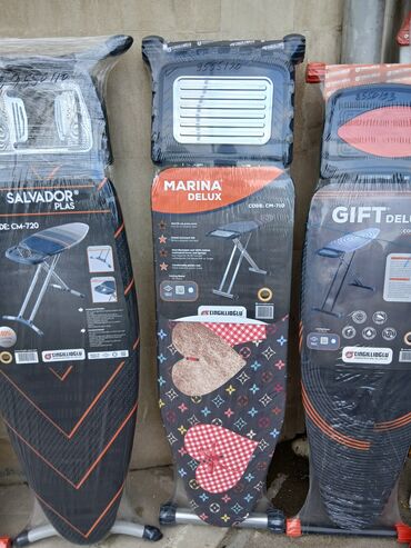 Pərlər, ventilyatorlar: Ütü masaları – Cingillioğlu markası Müxtəlif modellər: - CINDY (CM — 3