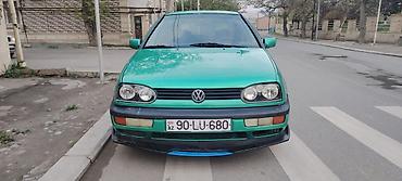 sport sukan: Volkswagen Golf 3, 5 qapı, yaşıl rəng. - Motor: benzin, 4 silindr — 3