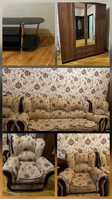 balkon şkaf: Klassik dəst: yumşaq mebel və TV stendi - 3‑lük divan və 2 ədəd geniş — 1