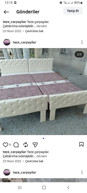 Çarpayılar: Yeni, Təknəfərlik çarpayı, Bazasız, Matrassız, Siyirməsiz, Azərbaycan — 6