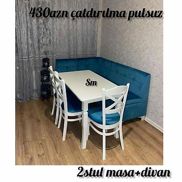 masa ev: ✔️Sifarişlə✔️ *✔️Kuxna üçün dest 1 masa 2 stul künc divan dəsti✨✨* ✔️ — 2