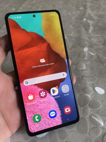Samsung: Samsung Galaxy A51, 128 GB, rəng - Qara, Barmaq izi, Simsiz şarj, İki sim kartlı