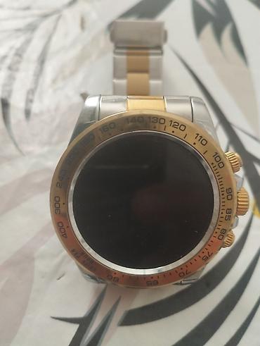 apple whatch 7: Ağıllı saat – klassik metal korpus və polad/qızılı ikirəngli brelet — 3