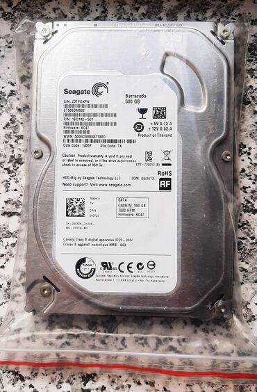 Sərt disklər (HDD): Sərt disk (HDD) Seagate, 256 GB, İşlənmiş