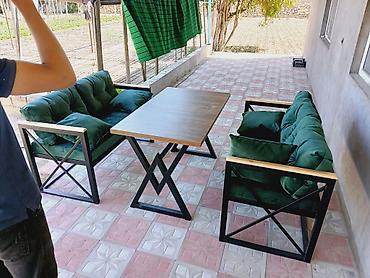 ucuz mebeler: Yeni, Kvadrat masa, Açılmayan, Skameykalar ilə, Azərbaycan — 2