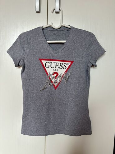h m majice kratkih rukava: Guess, S (EU 36), Cotton, color - Grey