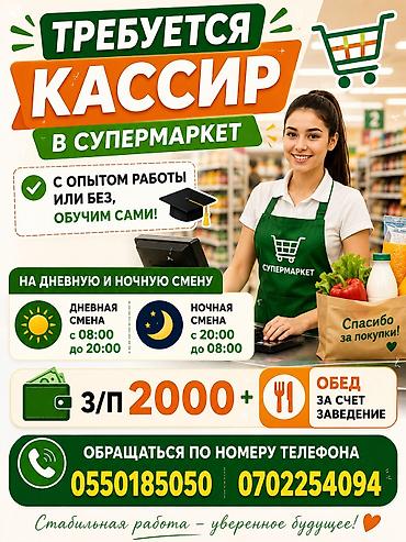 няня для кошек: Требуется Кассир, График: Сменный график, Без опыта, Питание, Ночная смена — 1