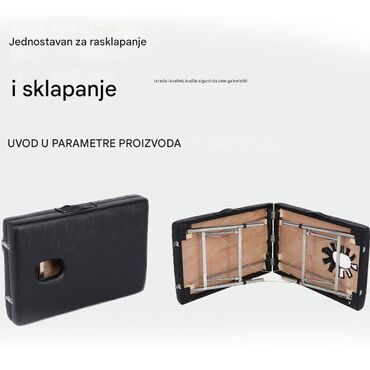 Medicinski nameštaj: Prenosivi sklopivi masažni sto – metalna konstrukcija - Dimenzije — 5