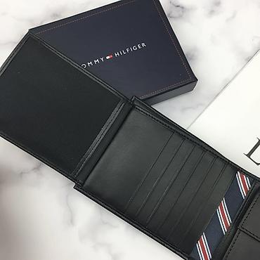 Портмоне: Мужское кожаное портмоне Tommy Hilfiger в фирменной коробке 🖤 — 5