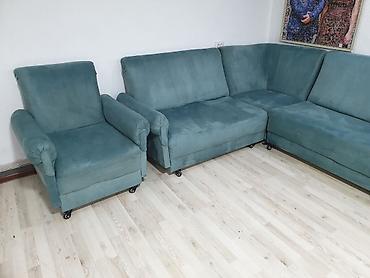 Угловые диваны: Угловой диван, C подушками — 1