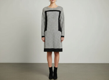 sukienka trapezowa na wesele plus size: Women`s dress, size S