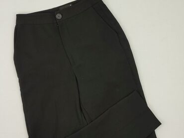 czarne t shirty basic: Material trousers for women, Gina Tricot, size XS (EU 34)