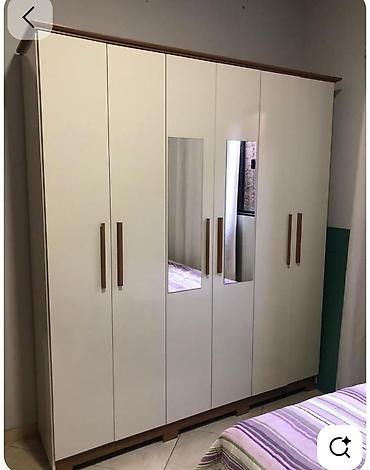 islenmis seyf qapi: Yeni, 6 qapı, Güzgülü, Ağ, Açılan, Düz dolab — 1