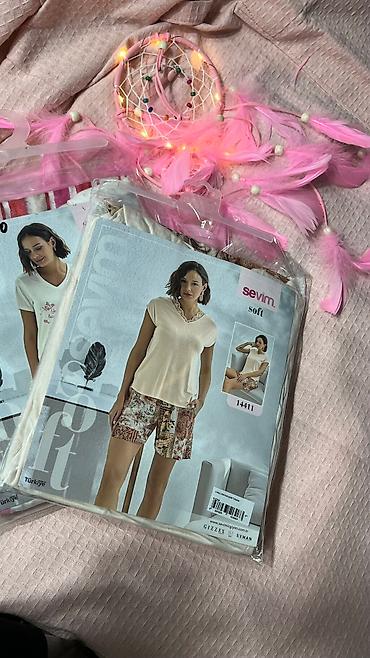 Пижамы: Пижама, Хлопок, Турция, Леопардовый принт, Для невесты, В полоску, 2XS, XS, M — 8