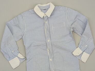 koszulka z krokodylem: Shirt 10 years, condition - Good, pattern - Cell, color - Light blue