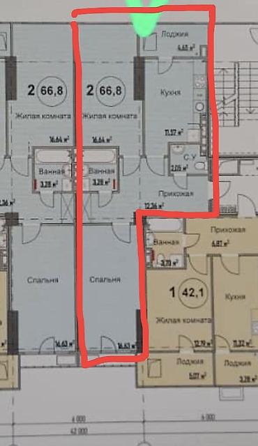 Продажа квартир: 2 комнаты, 67 м², Элитка, 9 этаж, Евроремонт — 16