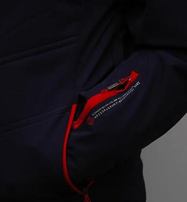 tnf prsluk: Muška ski/zim­ska jakna tamnoplave boje sa šarenim prugama preko grudi — 8