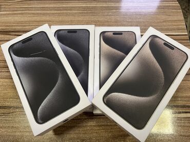 Apple iPhone: IPhone 15 Pro Max, Б/у, 256 ГБ, Natural Titanium, Защитное стекло, Кабель, Коробка, 92 %