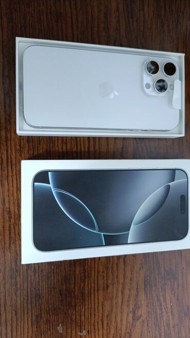 переходник для айфона 7: IPhone 16 Pro Max, Колдонулган, 256 ГБ, White Titanium, Куту, 100 %