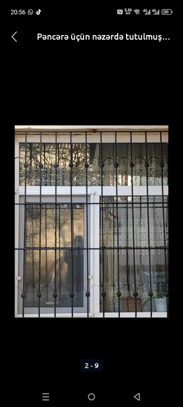 Barmaqlıqlar: Dəmir pəncərə barmaqlıqları – dekorativ və təhlükəsizlik məqsədli — 4