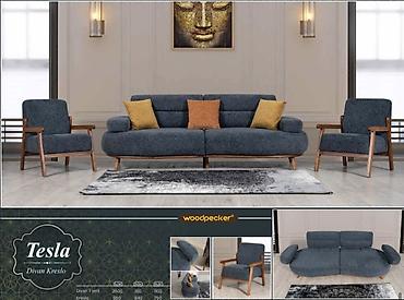 işlənmiş stullar satılır: Tesla Divan-Kreslo Dəsti – woodpecker Fabrik istehsalı mebellərin — 2