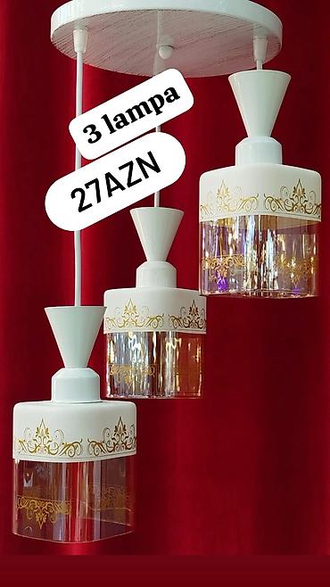 lüstura: Çılçıraq, 3 lampa, Şüşə — 4