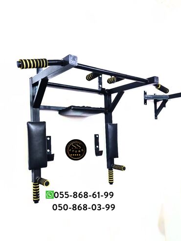 Turniklər və bruslar: ➡️turnik+brus+pres=39azn✔️ 150kq saxlama gücü var. 40/40 qalın dəmir — 3