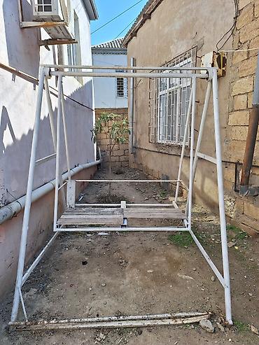 set mebel: Metaldan yelləncək karkası - Material: qalın divarlı metal borular — 1