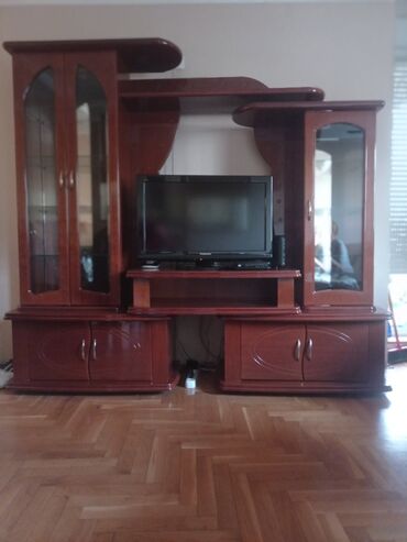 Dressers: TV stand, color - Brown, New