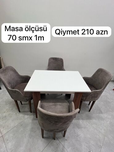 Mətbəx mebeli: Masa dəsti satılır 210₼. Əla vəziyyətdədir. Ünvan Binə