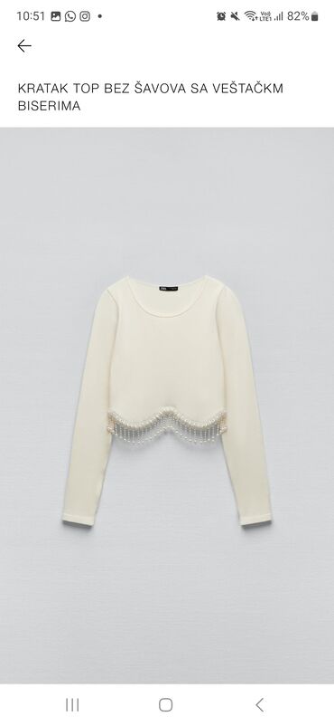 dianatal gel benu: Zara, XS (EU 34), Cotton, Single-colored, color - White