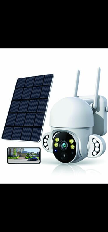 tehlukesizlik kameralari kreditle: Kamera 4G sim kartli SOLAR 360° smart kamera 3MP Full HD 64gb yaddaş