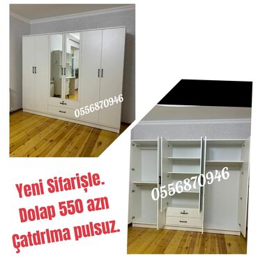 Dolablar: Yeni, Açılan, 3 qapılı Düz dolab, Qarderob, paltar dolabı, Azərbaycan — 22