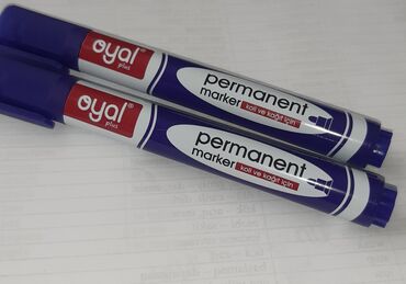 rəsm çəkmək üçün ləvazimatlar: ✅Oyalın permanent markerləri 2 ədəd, göy rəngdə🔵 ✅Bu markerlər