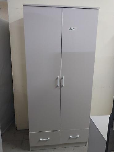 Шифоньеры, шкафы для одежды: Двухдверный шкаф для одежды из ЛДСП. - Цвет: белый/светлый (матовый) — 8